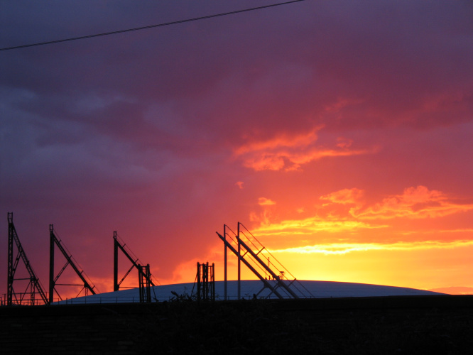 Sunset Over Laisterdyke Gasometer