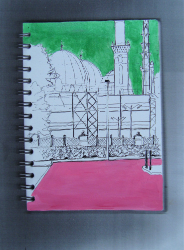 Mosque Green Pink