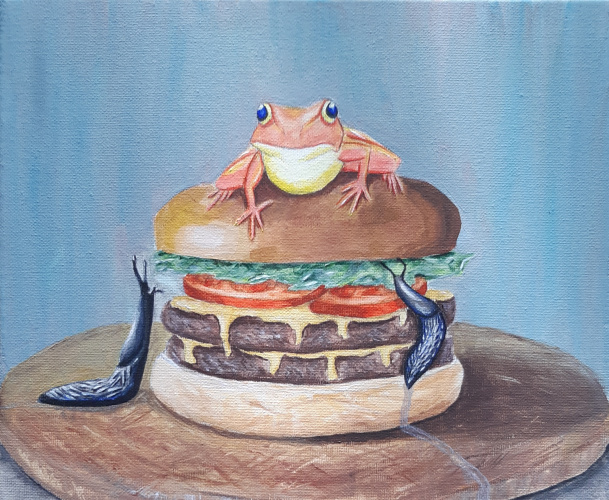 Frog on a Burger