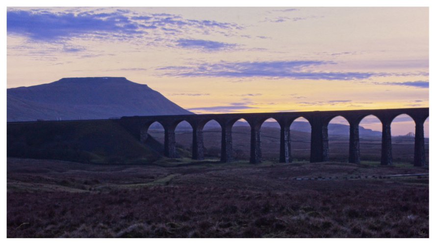 Ribblehead and Ingleborough at Dusk